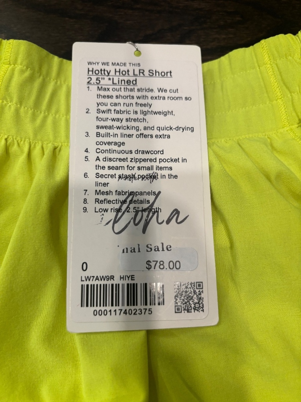 Lululemon Hotty Hot LR Shorts 2.5" ALOHA edition in HIYE - Picture 4 of 6